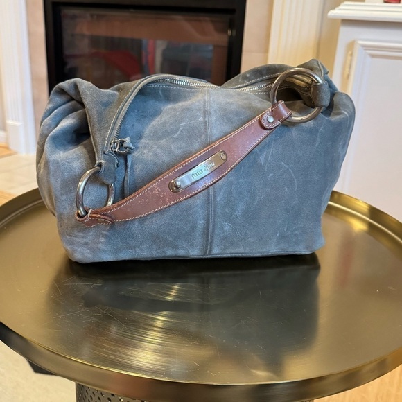 MIU MIU Vintage Suede Slouchy Handbag - Picture 2 of 16